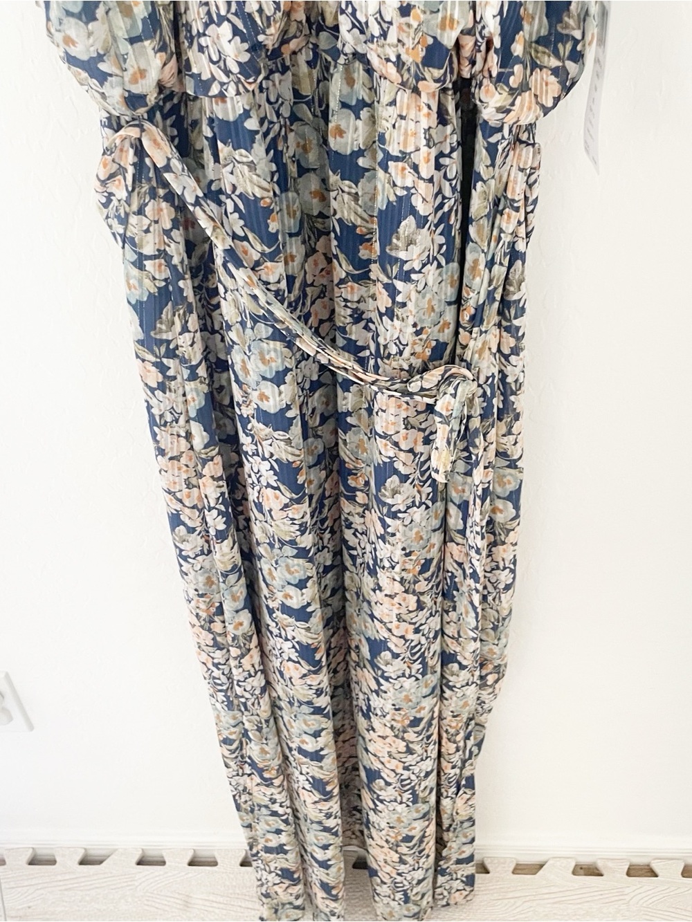 MSK pleated floral blouson halter maxi dress NWT size XL - Picture 4 of 7